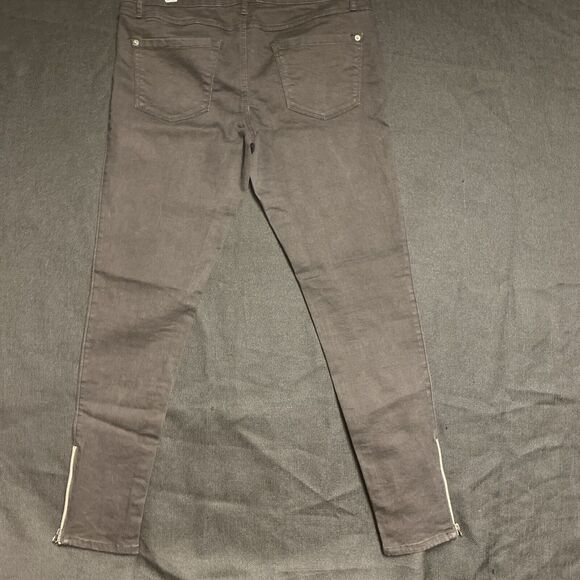 Converse One Star Womens Size 10 Denim Black Jeans Straight Leg Pants Zipper - Picture 3 of 9